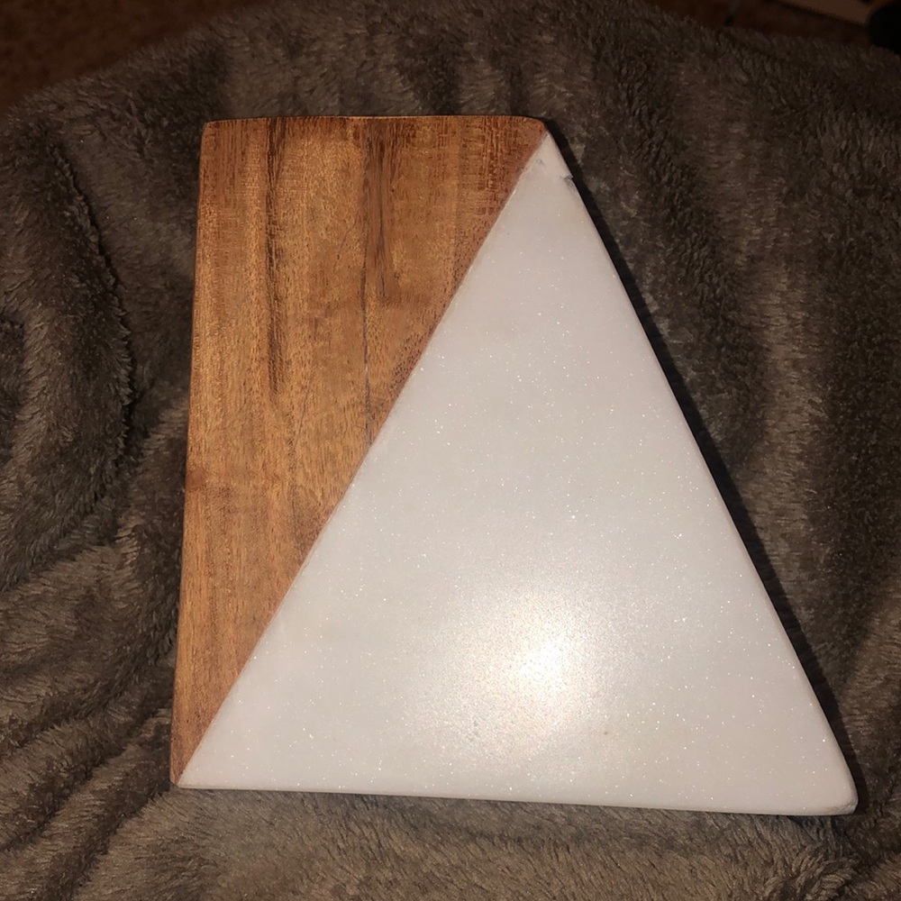Wood and Marble Book Ends